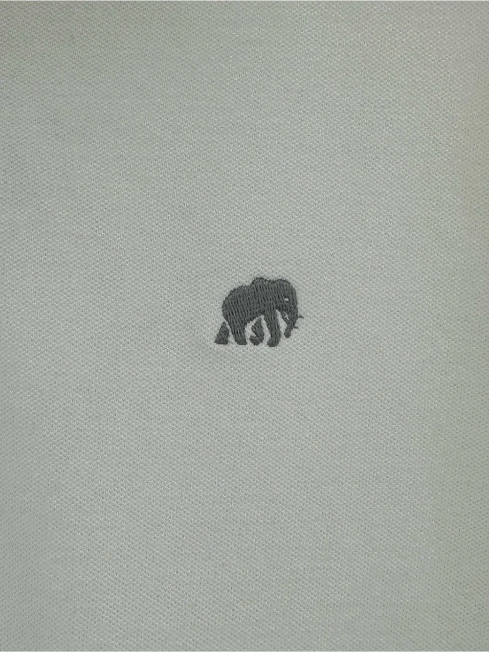 Banana Republic White Polo with Subtle Elephant Logo